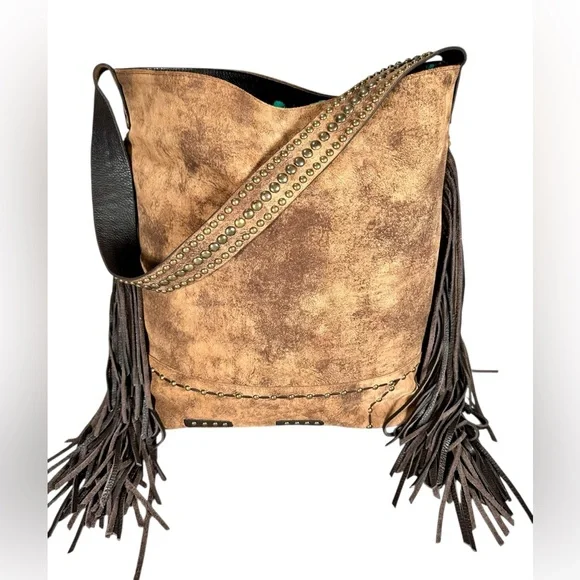 Juan Antonio Distressed Leather HOBO shoulder/handbag - Picture 14 of 15